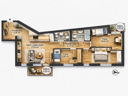 Okazja 4 pokoje Koszutka 0% prowizji