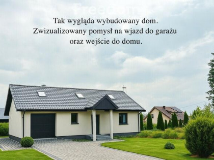 Nowy, parterowy dom + poddasze-na działce 1000 m2