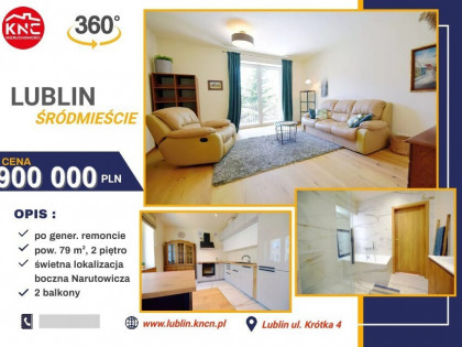 Prestiżowe mieszkanie, wyskoki standard, 2 balkony.