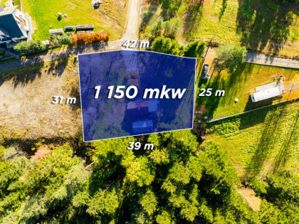 Działka budowlana z domem letniskowym
