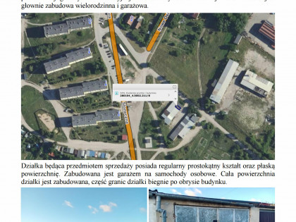 Syndyk sprzeda garaż w Bisztynku