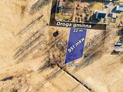Działka budowlana | Borek | 9,51 ar | Media