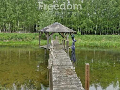 Działka ze stawem otoczona lasem Warmia Mazury