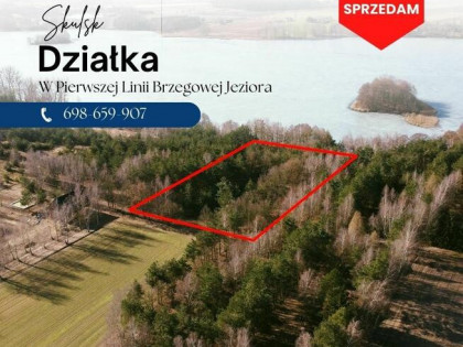 Obrzeża Skulska - Działka w pierwszej linii brzegowej jezior