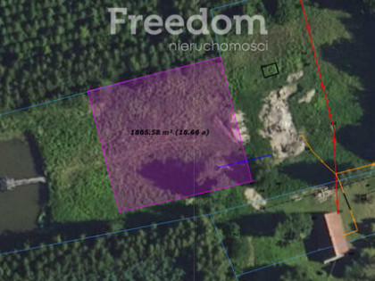 Działka ze stawem otoczona lasem Warmia Mazury