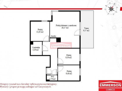 4-pokoje, Taras 9m2, Rondo Matecznego