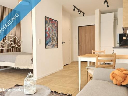 Nowoczesna kawalerka z ogródkiem przy PKP Miedzylesie