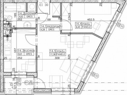 2-pok. mieszkanie z balkonem Klimatyzacja Oddzielna kuchnia