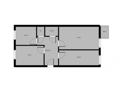 Mieszkanie trzypokojowe z balkonem
