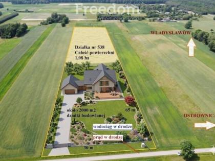 Duża działka rolno-budowlana w Ostrownicy Wieś