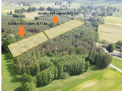 Działka rolna 2,06 ha i leśna 0,69 ha Ostrownica