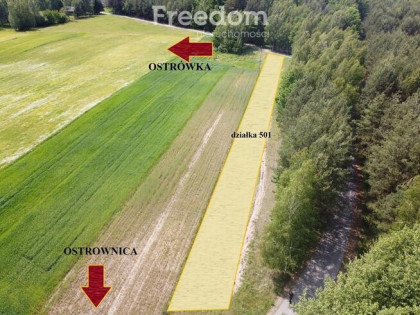 Działka budowlana/rekreacyjna 1400m2 Ostrownica