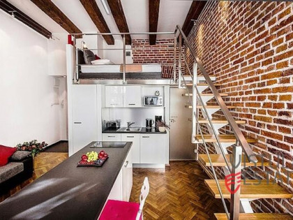 Studio z antresolą i ogródkiem| Stare Miasto