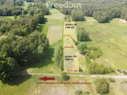 Działka budowlana/rekreacyjna 2900m2 Ostrownica