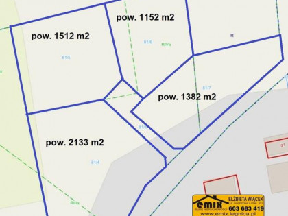 4 działki budowlane z wydanymi warunkami zabudowy