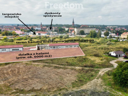 Działka przemysłowo-usługowa z halami w Drezdenku