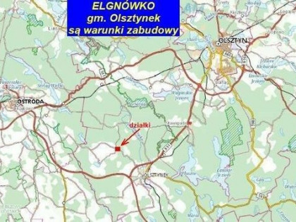 Olsztynek-( wieś Elgnówko) działka siedliskowa pow=4800 m2