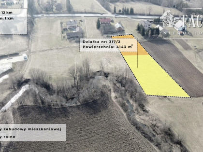 Działka budowlano-rolna 41 a w Łużnej, pow. gorlicki 1190S/2026