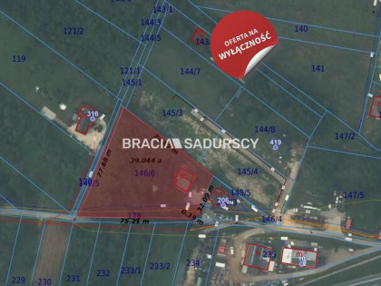 Działka usługowa Morawica gm. Liszki