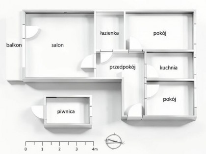 Prywatne Mieszkanie 3 pokoje, piwnica, balkon, niski czynsz