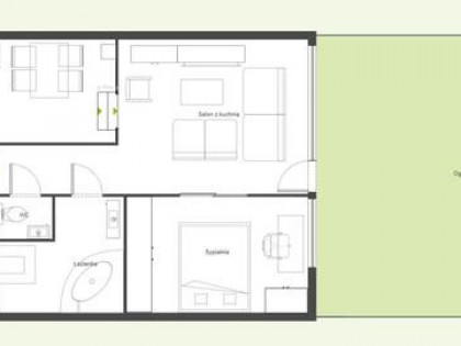 Przestronne mieszkanie z ogródkiem