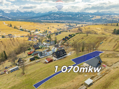 DZIAŁKA Z PANORAMĄ TATR  1070 m²