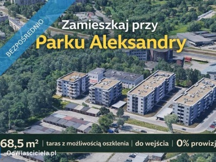 3-pokojowe mieszkanie 68m2 - taras 5m2, balkon 4,77m2 Park Aleksandry