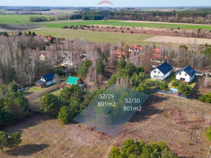 Dwie działki pod dom 1602 m² Błędowo, ul. Brzozowa