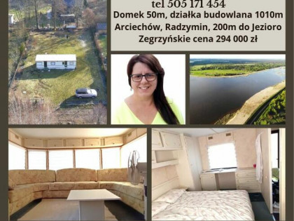 Działka 1010m z domkiem 40m2 Arciechów Załubice, Narew, Bug