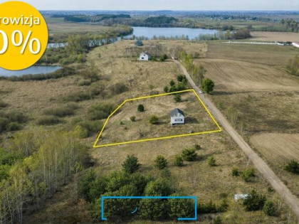 Gajewo, działka z WZ przy jeziorze, W+E, budynek