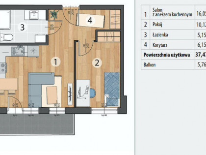 Piękne mieszanie 2pok. z balkonem w urokliwej okolicy, blisko Wrocławia