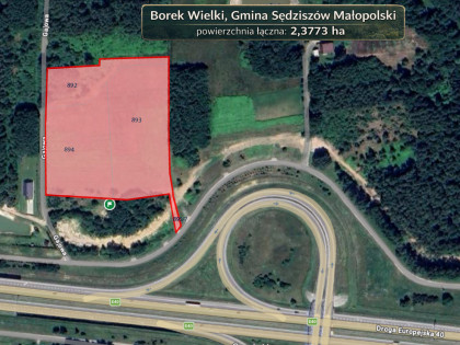 Działka inwestycyjna przy A4, Sędziszów Małopolski