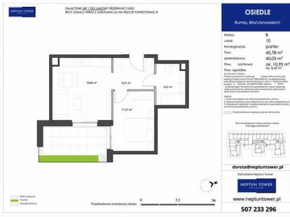 RUMIA | Nowoczesne 2 Pokoje z Prywatnym Ogródkiem (40,03 m²)