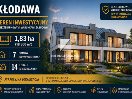 Kłodawa, 1,830 ha, WZ, 7 budynków jednorodzinnych
