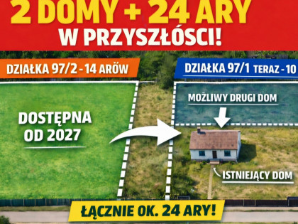 Na sprzedaż działka budowlana 1047m2 z potencjałem inwestycyjnym