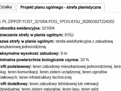 Działka 508m2 Sitno, gmina Myślibórz