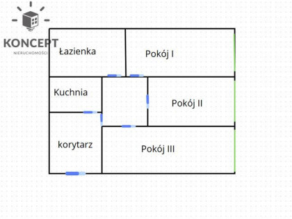 Mieszkanie ul. Zielińskiego | Pełen rozkład | 3 pokoje