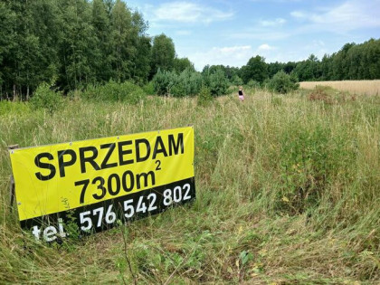 Dzialka 7300 m PIĘKNA OKAZJA >>