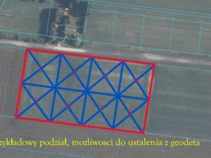 Duża działka jezioro Krasne (podział na 8 działek)