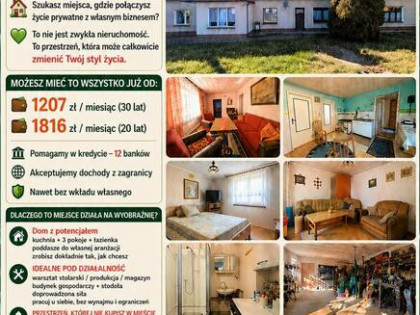 Dom do własnej aranżacji i działką 49 arów