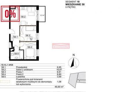 3 pokoje z BALKONEM- budynek ukończony