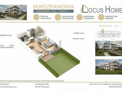 Nowoczesne mieszkanie 2-pokojowe z OGÓDKIEM
