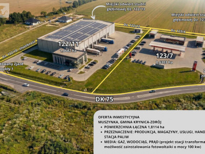 Działka inwestycyjna Muszynka gm. Krynica-Zdrój