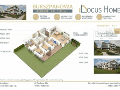Nowoczesne mieszkanie 5-pokojowe z ogródkiem