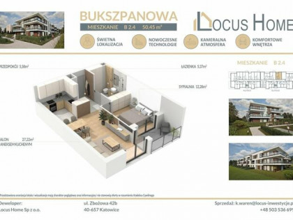 Nowoczesne mieszkanie 2-pokojowe z balkonem
