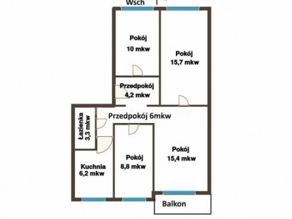 4 pokoje, centrum, 70 m²,1 piętro, korzystna cena