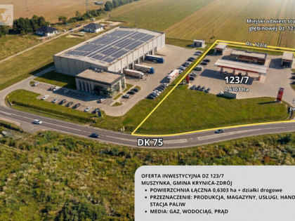 Działka inwestycyjna Muszynka gm. Krynica-Zdrój