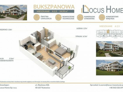 Nowoczesne mieszkanie 2-pokojowe z balkonem