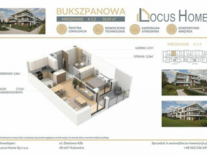 Nowoczesne 2-pokojowe mieszkanie z balkonem