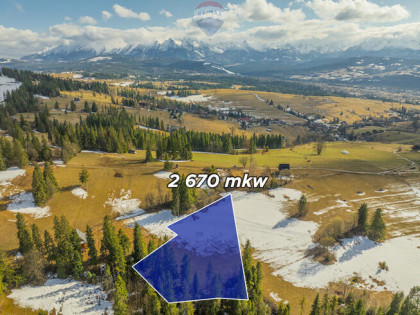 DZIAŁKA Z WIDOKIEM NA TATRY 2670 m²